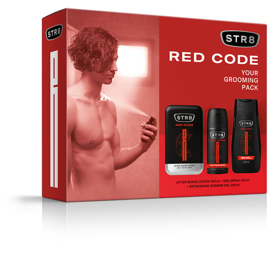 Str8, Red Code, Zestaw Kosmetyków Dla Mężczyzn, 3 Szt. Str8