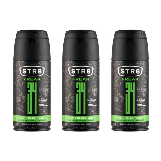STR8 Spray Freak, Dezodorant, 3x150 ml Str8