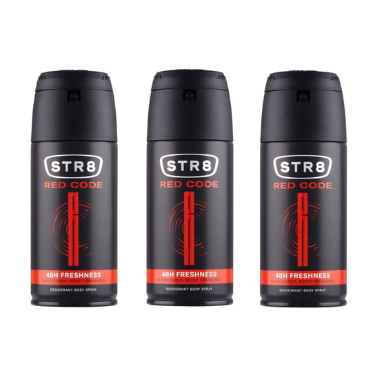 STR8 Spray Red Code, Dezodorant, 3x150ml Str8