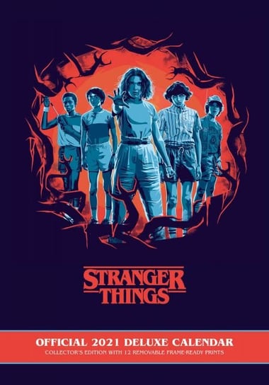 Stranger Things Deluxe - kalendarz A3 na 2021 rok 30x42 cm Stranger Things