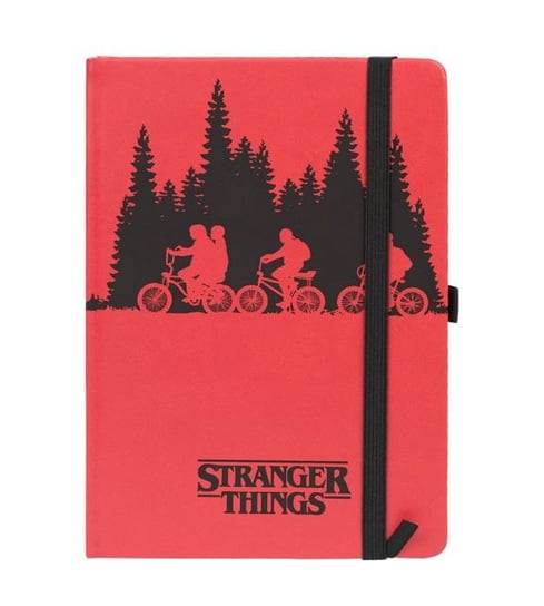 Stranger Things Upside Down Notes skórzany A5 z gumką 14,8x21 cm Stranger Things