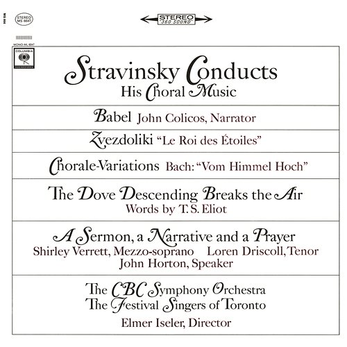 Stravinsky Conducts His Choral Music Igor Stravinsky