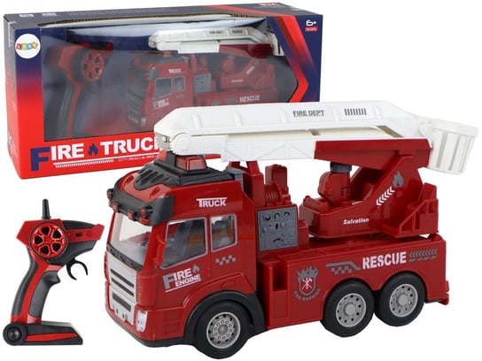 Straż Pożarna Z Wysięgnikiem Model Zdalnie Sterowany Lean Toys