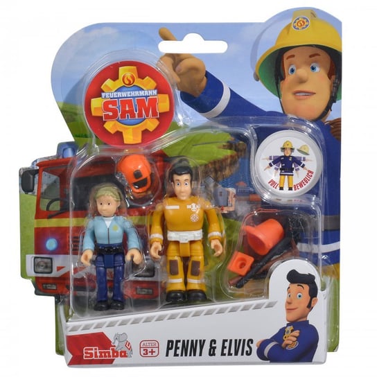 Strażak Sam, figurki Penny i Elvis z akcesoriami Simba