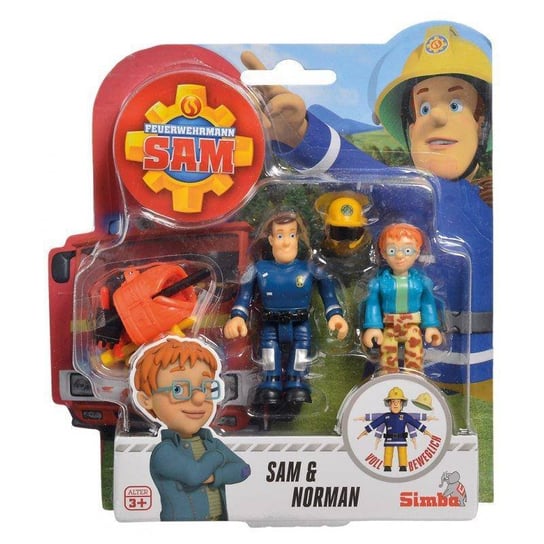 Strażak Sam, figurki z akcesoriami Sam i Norman Simba