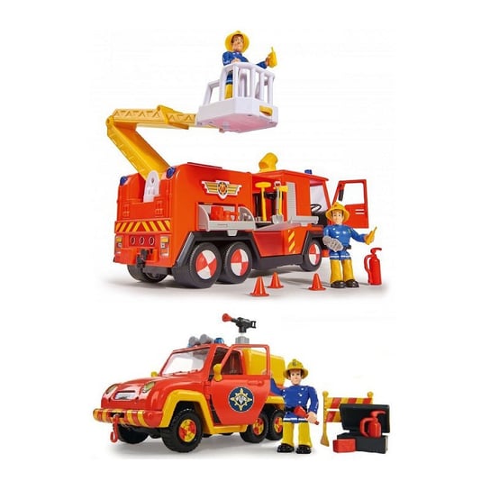 Strażak Sam, zestaw pojazdów ratunkowych wóz strażacki Jupiter i pojazd Venus Simba