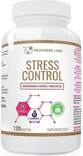 STRESS CONTROL ashwagandha+magnez+witamina B6 x120 Suplement diety Progress Labs