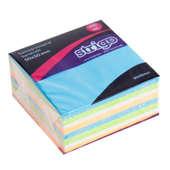 Strigo,  Notes samoprzylepny, 5x5 cm, 250 Kartek, Neon z pastelem, Ssn016 WPC