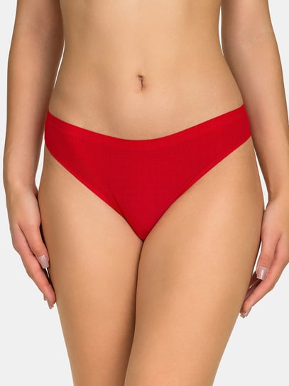 Stringi damskie XL czerwony SZACHOWNICA