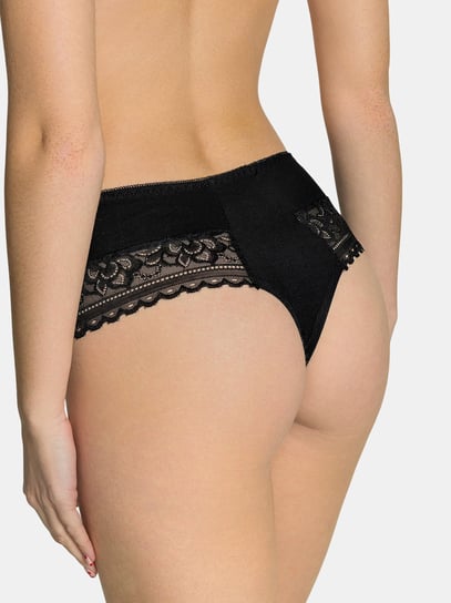 Stringi z koronką czarny 2XL SZACHOWNICA