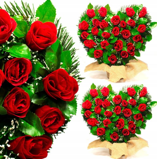 Stroik serce, 24 róże, różne kolory do wyboru/Firma"RAV" decoRAV