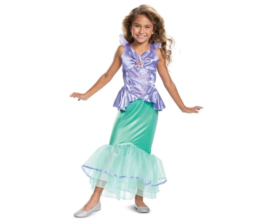 Strój Ariel Deluxe - The Little Mermaid Princess (Licencja), Rozm. M (7-8 Lat) Disguise