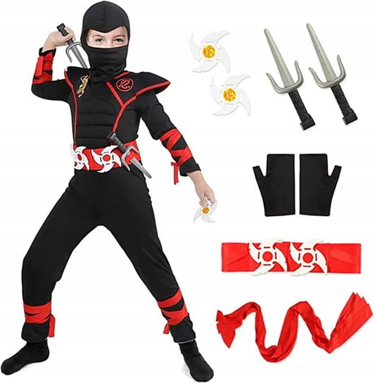 Strój Czarny Ninja - 110-116 Inna marka