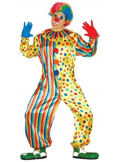 Strój dla dorosłych, kolorowy klaun, rozmiar M Guirca