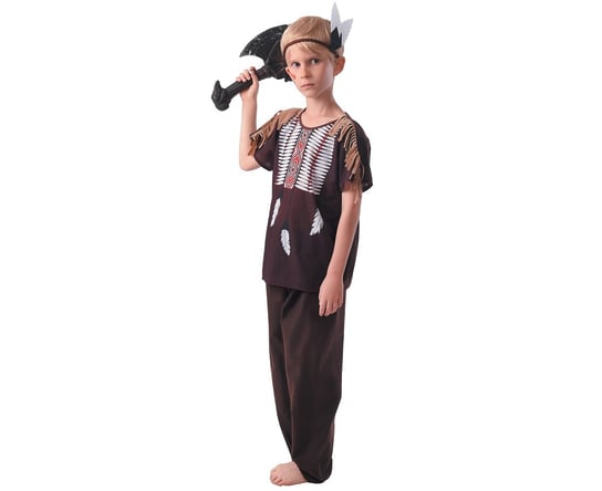 Strój dla dzieci Indianin (opaska na głowę, koszulka, spodnie), rozm. 120/130 cm GoDan