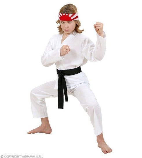 Strój dla dzieci, Karate, biały, rozmiar 140 Widmann