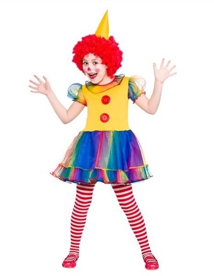 Strój dla dzieci, Kolorowy Klaun, rozmiar 140 Wicked Costumes