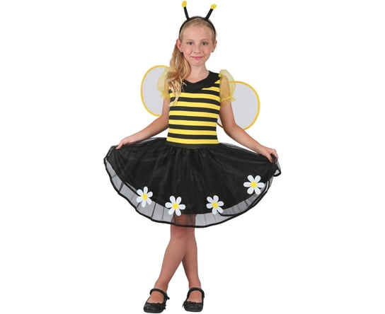 Strój dla dzieci Słodka Pszczółka (sukienka, opaska, skrzydełka), rozm. 110/120 cm GoDan
