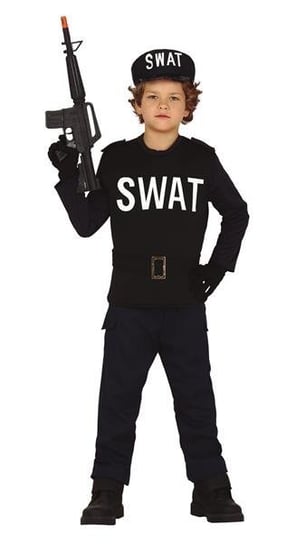 Strój dla dzieci, SWAT, czarny, rozmiar 128 Guirca