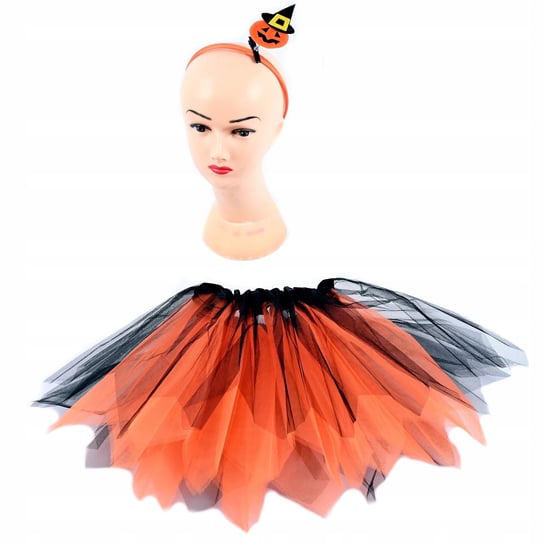 Strój Halloween Przebranie Pomarańczowa Spódniczka Midex