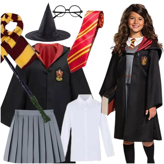 Strój Harry Potter Hermiona Przebranie Kostium Akcesoria - 134-140 Tutuu