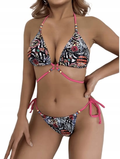 Modny strój kąpielowy bikini z nadrukiem gradientowym