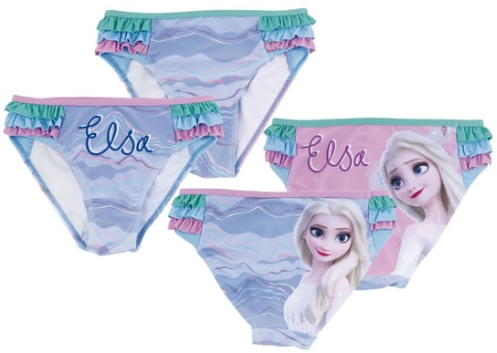 Strój Kąpielowy Elsa Elza Frozen Kąpielówki Majtki 98/104 Dziewczęce 2 Szt Hopki