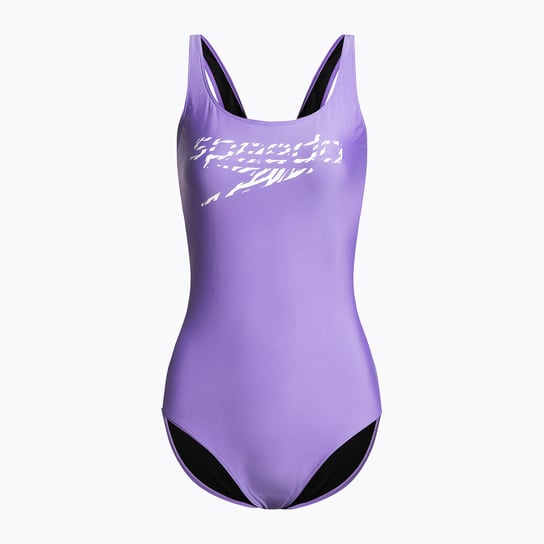 Strój kąpielowy jednoczęściowy damski Speedo Logo Deep U-Back fioletowy 68-12369 32 Speedo