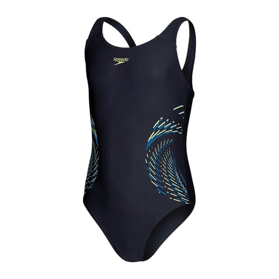 Strój Kąpielowy Jednoczęściowy Dziewczęcy Speedo Black/Blue R.152cm 11-12yr Speedo