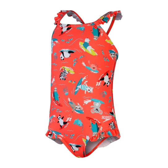 Strój Kąpielowy Jednoczęściowy Dziewczęcy Speedo Sweet Taro/White R.6yrs Speedo