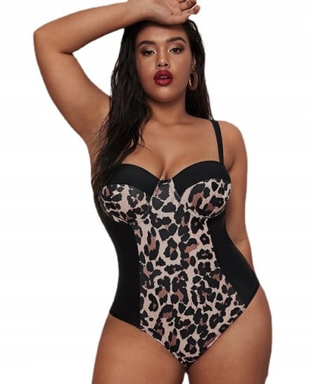 Strój Kąpielowy Plus Size Usztywniany Panterka Xxl Inna marka