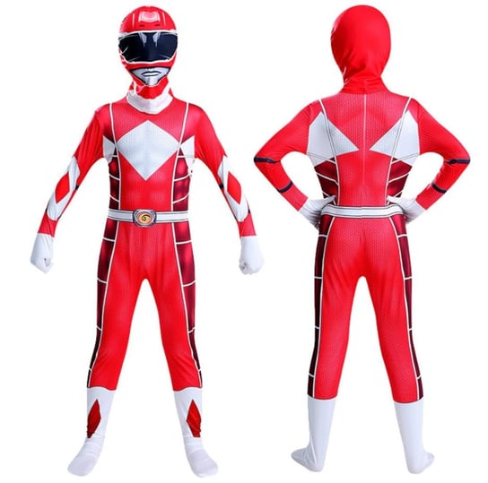 Strój Kostium Geki Czerwony Power Rangers Cosplay Skin Przebranie 146/152 Hopki