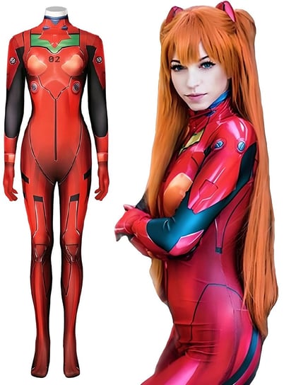 STRÓJ KOSTIUM PRZEBRANIE ASUKA LANGLEY ANIME COSPLAY SKIN FESTIWAL 170/176 Hopki