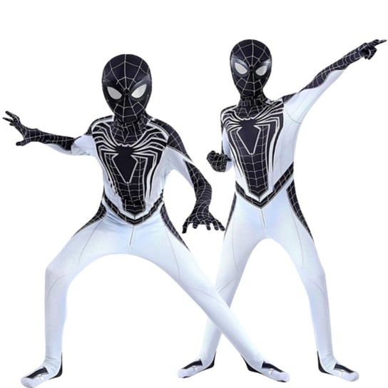 Strój Kostium Przebranie Spiderman Spider Pająk Biały 110/116 Cm (Z Metki M) Hopki