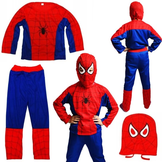 Strój Kostium Spiderman Przebranie Na Karnawał Pająk 3W1 L 128-134 Spider-Man