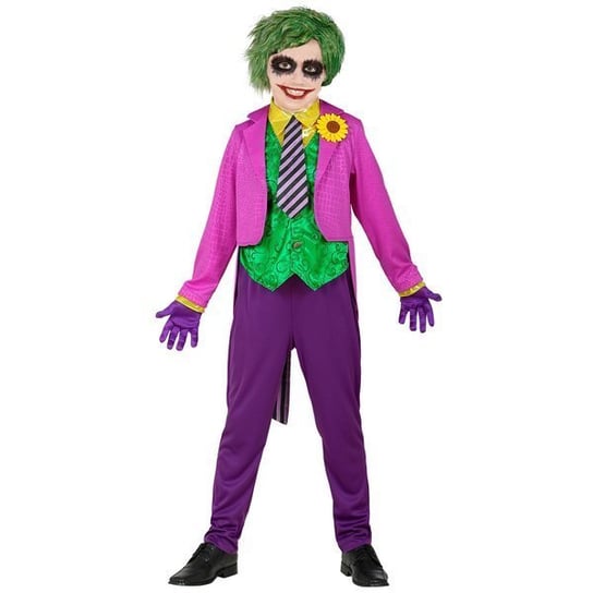Strój Mad Joker Szalony Klaun Halloween-116 Widmann
