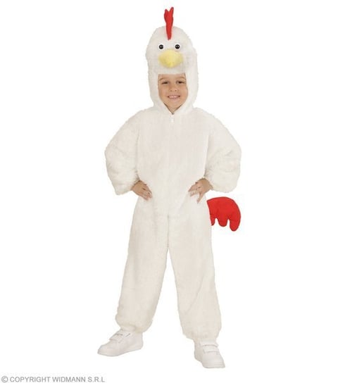Strój pluszowy kurczak biały, rozmiar 104 Widmann