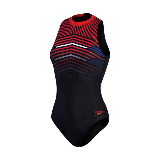 Strój pływacki jednoczęściowy damski Speedo Digital Placement Hydrasuit czarno-czerwony 8-1244515213 28 Speedo