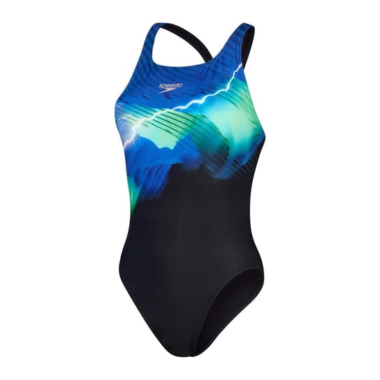 Strój Pływacki Jednoczęściowy Damski Speedo Plmt Lbk Black/Green/Blue R.D42 Speedo