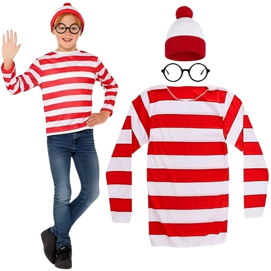 Strój Przebranie Gdzie Jest Wally Karnawał Halloween Where's Wally 152 158 Hopki