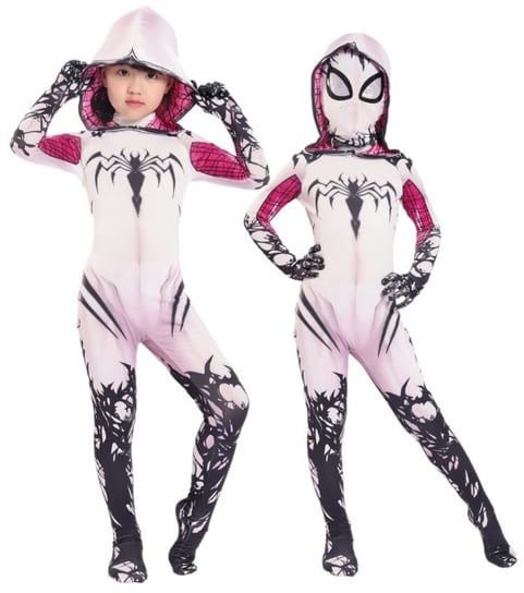 STRÓJ PRZEBRANIE GWEN STACY SPIDER VENOM NA BAL KARNAWAŁ 146 / 152 CM Hopki