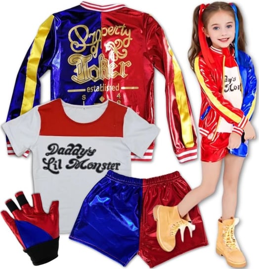 Strój Przebranie Harley Queen Styl Gotam Na Bal Karnawał Halloween 98 104 Hopki