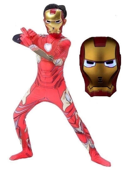 Strój Przebranie Iron Man Kostium Maska Led 104/110 Hopki