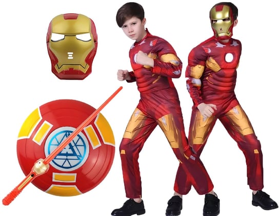 Strój Przebranie Kostium Iron Man Maska 110/116 Hopki