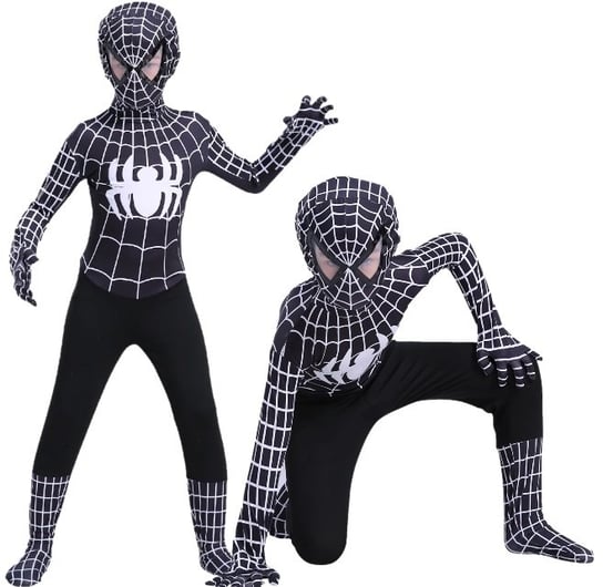 Strój Przebranie Kostium Spiderman Black 104/110, Hopki Hopki