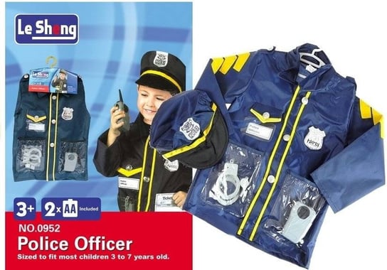 Strój Przebranie Policjanta + Akcesoria Odznaka Lean Toys
