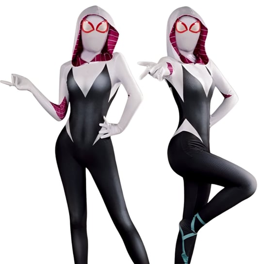 Strój Przebranie Spider Woman Gwen Stacy Spiderman Cosplay 152 158 Xs S Hopki