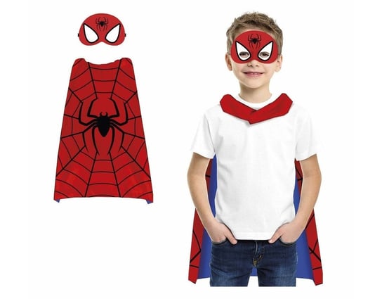 Strój przebranie Spiderman peleryna maska 70cm Inna marka