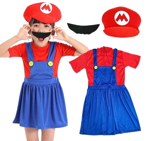 Strój Przebranie Sukienka Super Mario Bros 122/128 Hopki