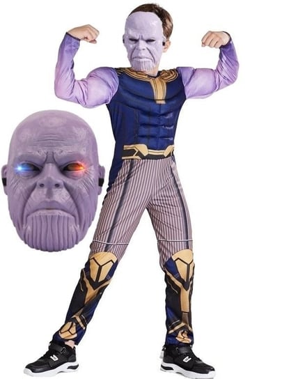 Strój Przebranie Thanos Zestaw Maska Led 110/116 Hopki